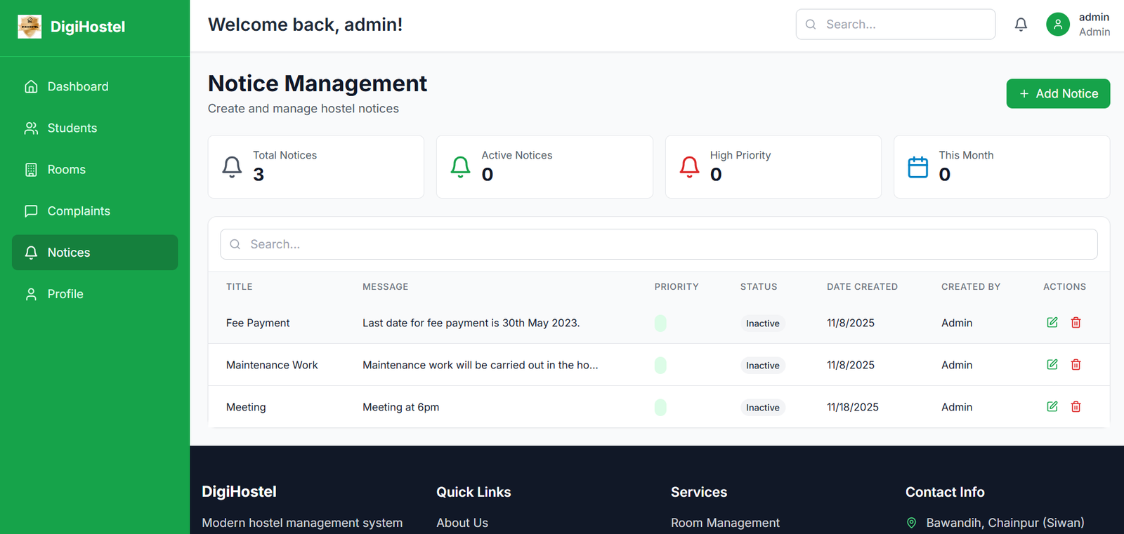 Hostel Management System screenshot 5