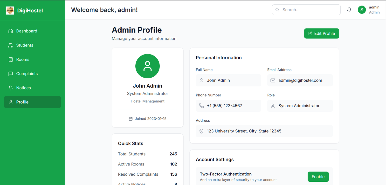 Hostel Management System screenshot 6