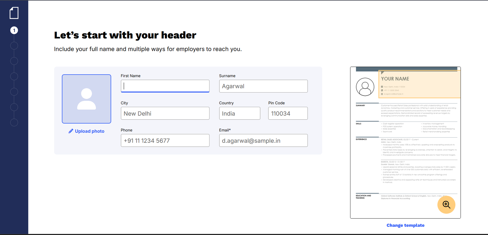 Resume Builder screenshot 1